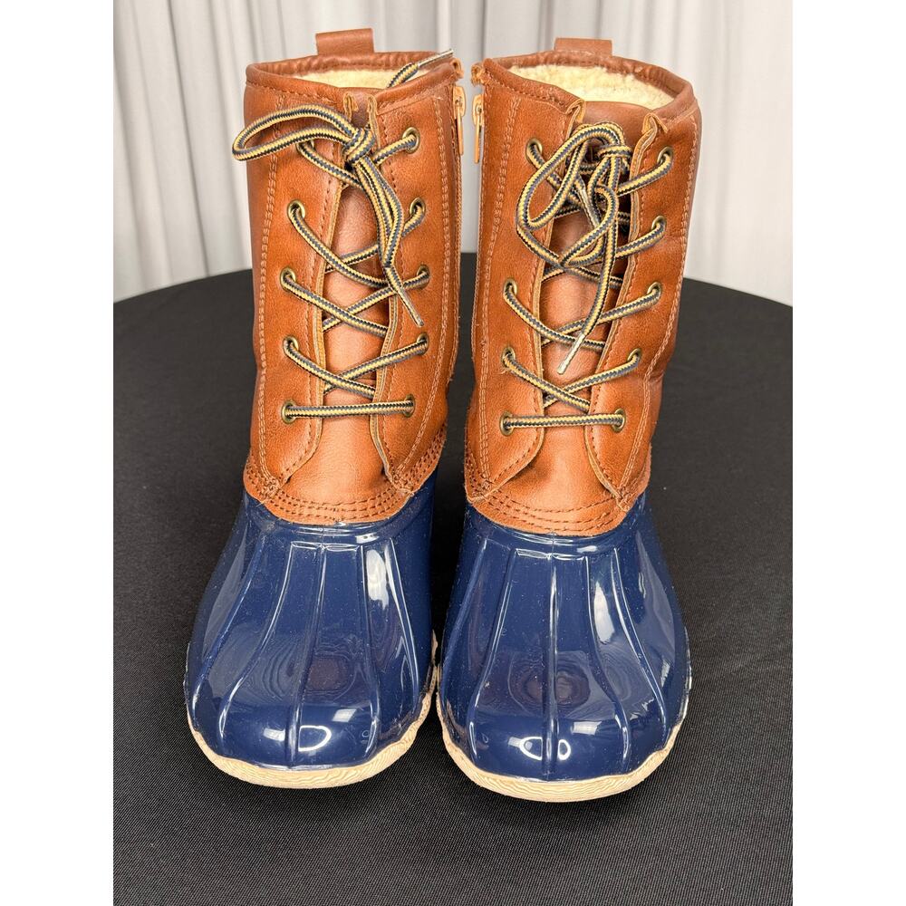 Highland Creek Duck Boots Brown Blue Womens Size 6